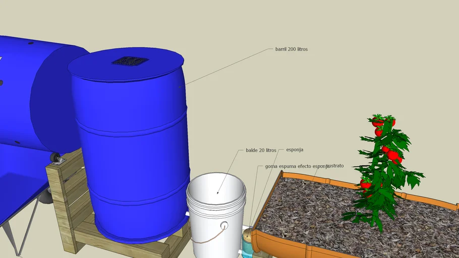 Terrace / Balcony vegetable self watering system