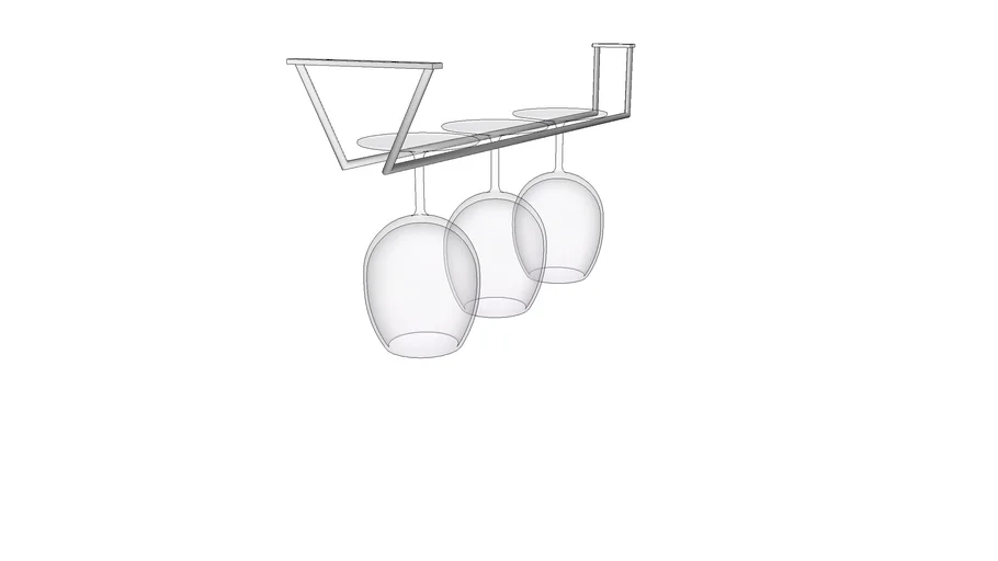 單排高腳杯架goblet holder | 3D Warehouse