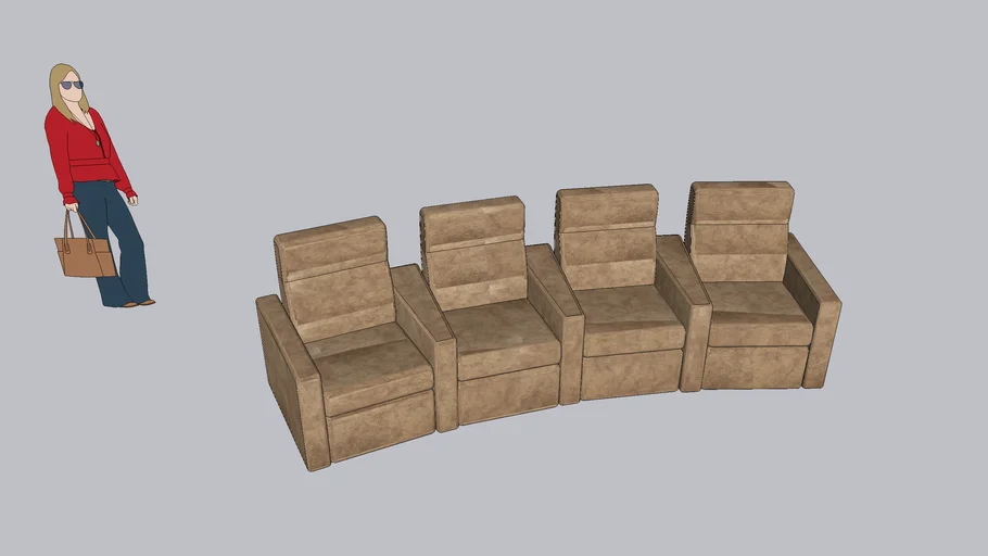 Home cinema Curved seat Recliner - 4 seats