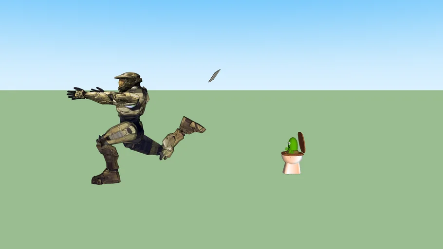 Master Chief Running for dear life | 3D Warehouse