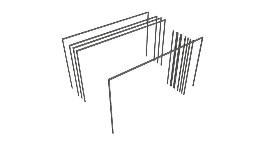 Metal pergola frame