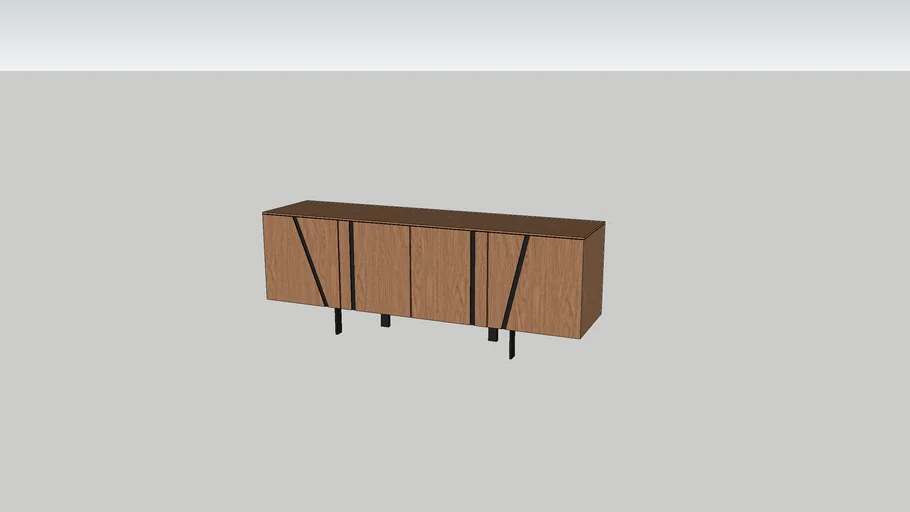 Modloft Mott Sideboard Walnut