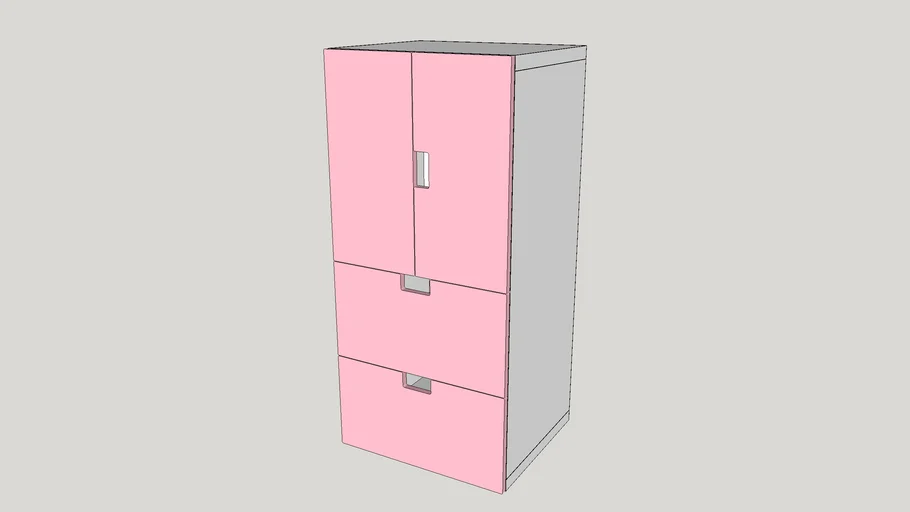 イケア　STUVA　MALAD　扉　ピンク IKEA STUVA Storage combination with doors and drawers white pink