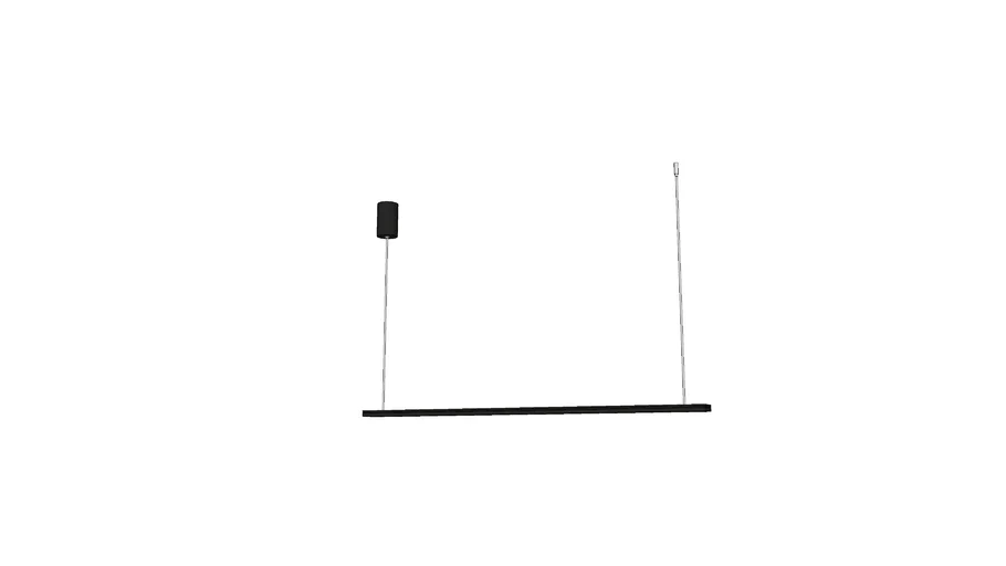 PENDENTE LED OFFICE LINEAR 3000K 24W BIVOLT 100X1,7CM ALUMÍNIO E ACRÍLICO PRETO - PORTOFINO PD2093