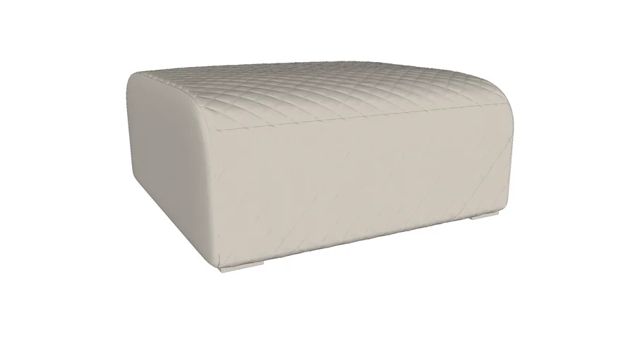 Morton Ottoman in Opala Leather by Modloft