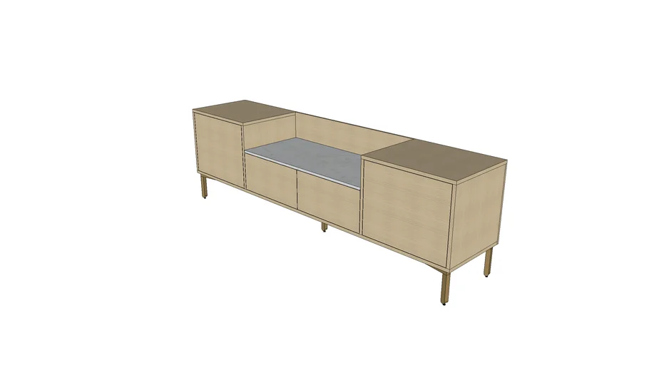 West Elm Oak & Marble Media Console