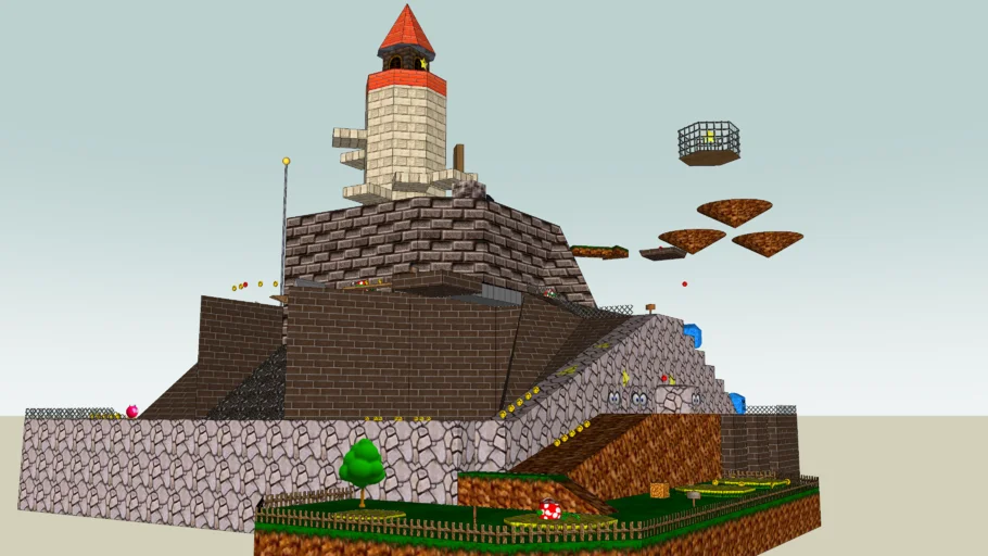Super Mario 64 Level Whomp's Fortress