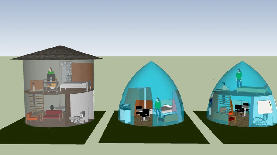 earthbag, superadobe, hiperadobe 5m diameter round house cylinder and dome 