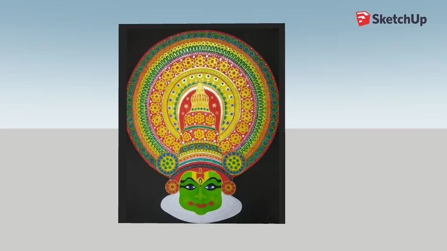 Kathakali Mandala Painting Wall Art