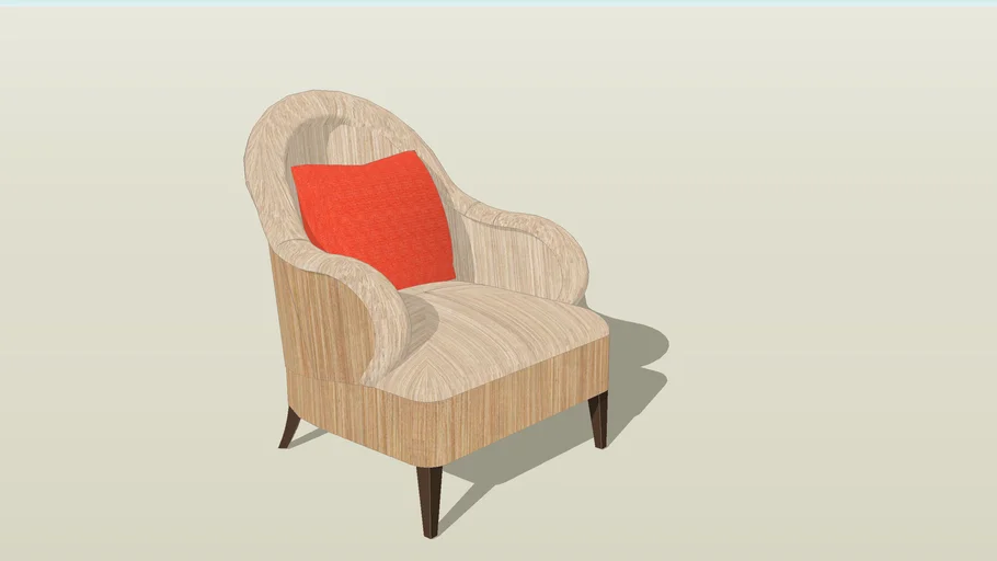 Antique style tub chair armchair with cushion - tapered show leg - traditional