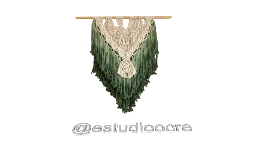 Painel macrame degradê - estudio ocre