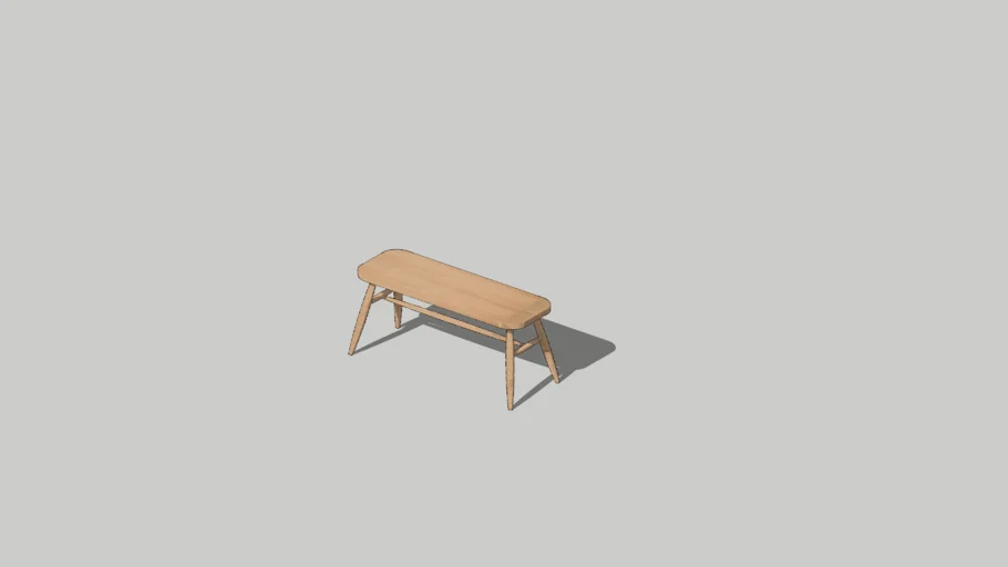 MUJI Oak bench オーク材ベンチ・丸脚