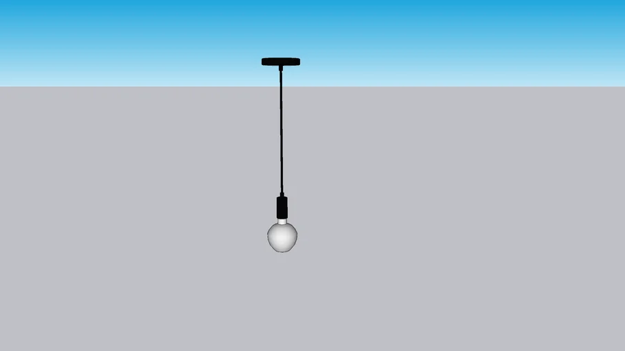 PENDENTE SOQUETE Ø6CM ALUMÍNIO PRETO - PORTOFINO 6001