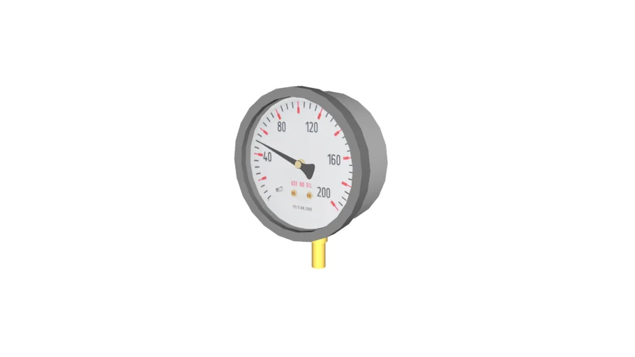 3in Pressure Gauge - Detailed