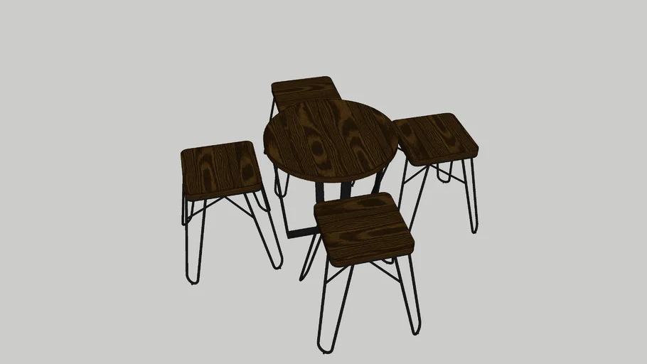 Industrial Cafe Table + Chair