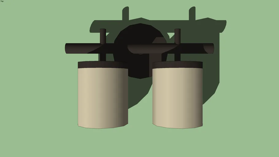 Cylindrical sconce double