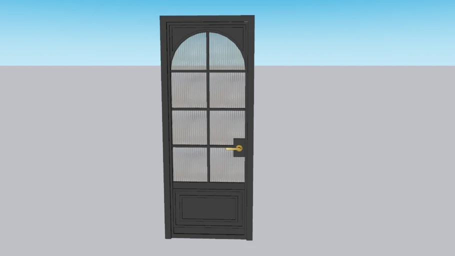 Fluted glass door