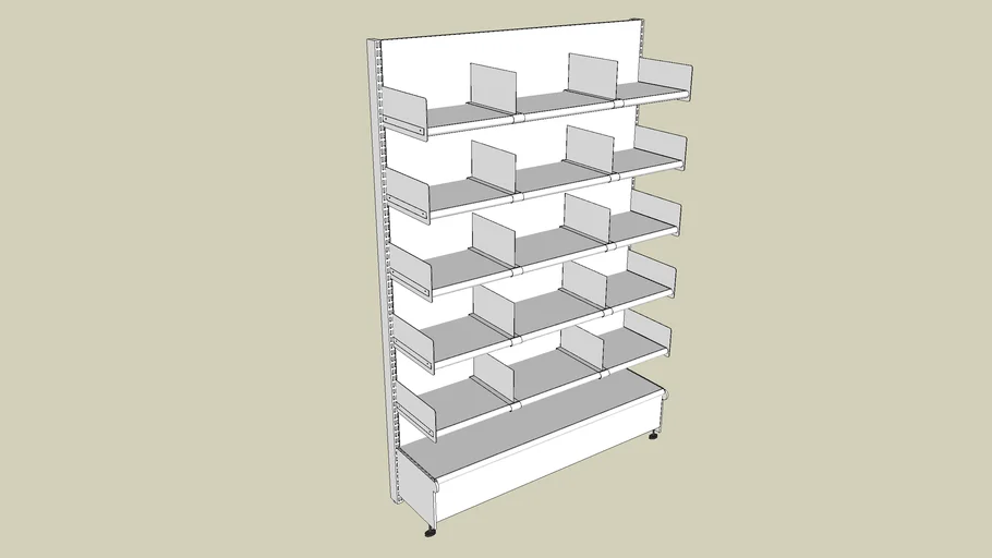 Estanteria con bandejas y separadores para libros