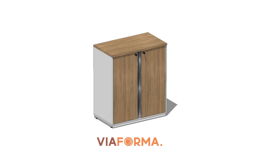 Armário Médio 2 Portas - Puxador Barra