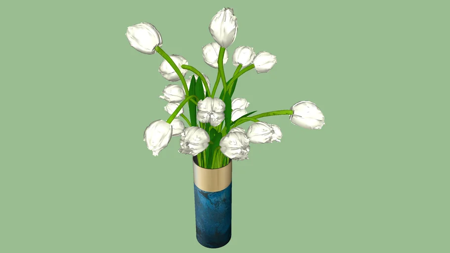Vaso flor azul