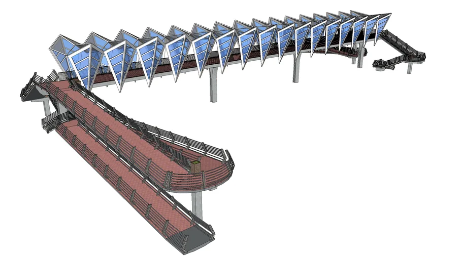 Overhead pedestrian crossing