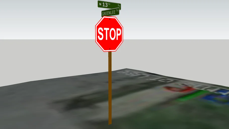 Stop Sign / Street Name Sign | 3D Warehouse