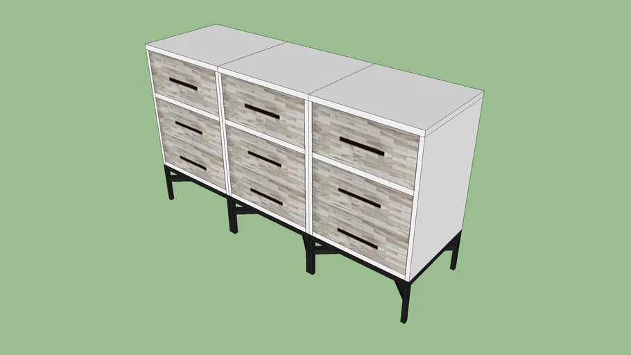 Wood Tiled Buffet- West Elm