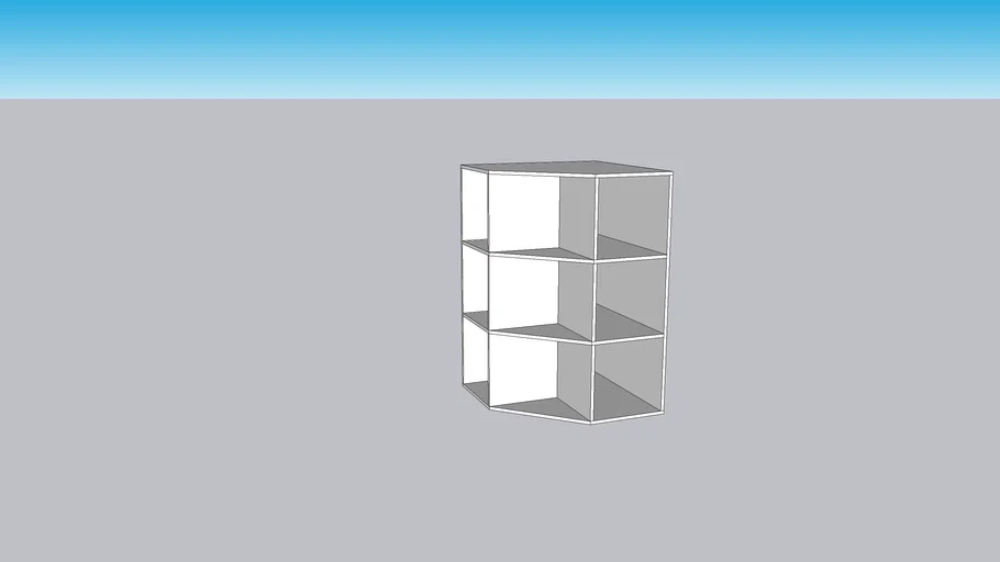 Corner Cube Bookshelf White - Room Essentials™
