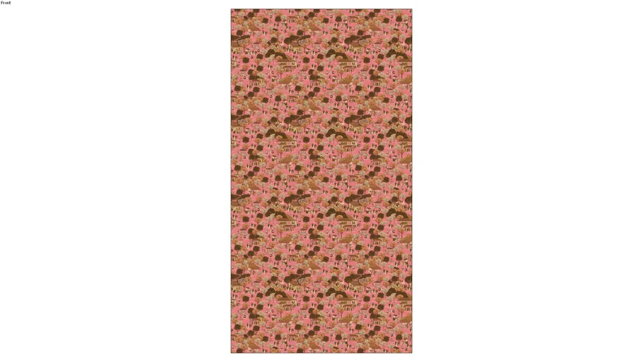 branco. PAPEL DE PAREDE CLÁSSICO PINHEIROS ROSA E OCRE
