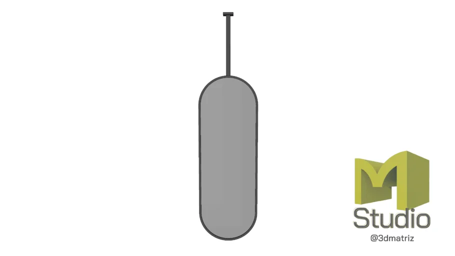 Espelho oval de teto
