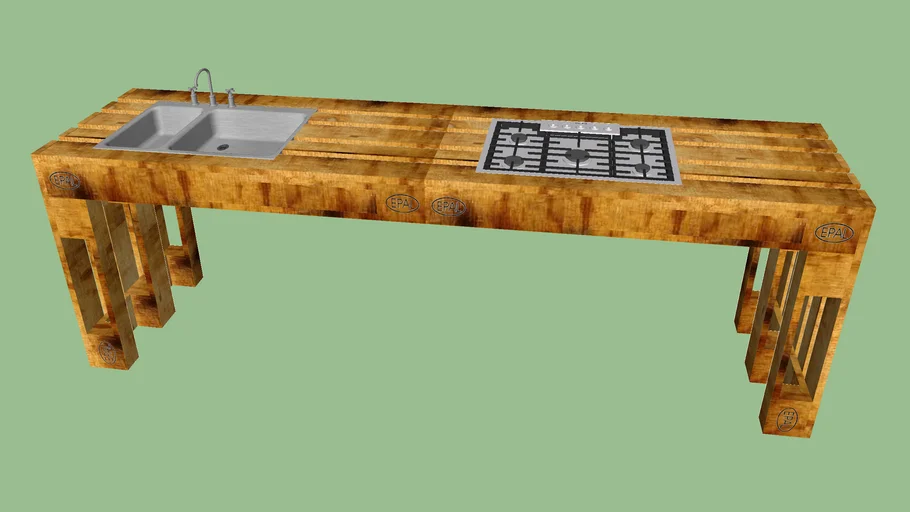 modern wooden pallet kitchen 
