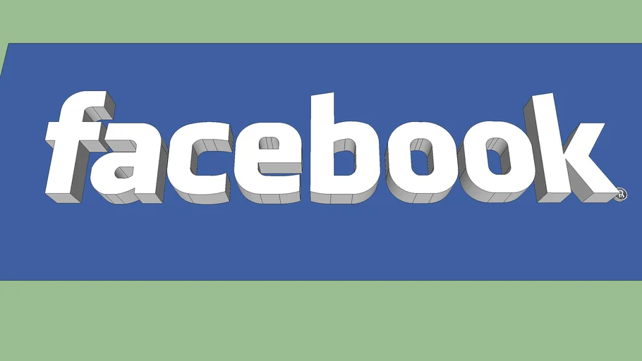 Facebook logo 3D