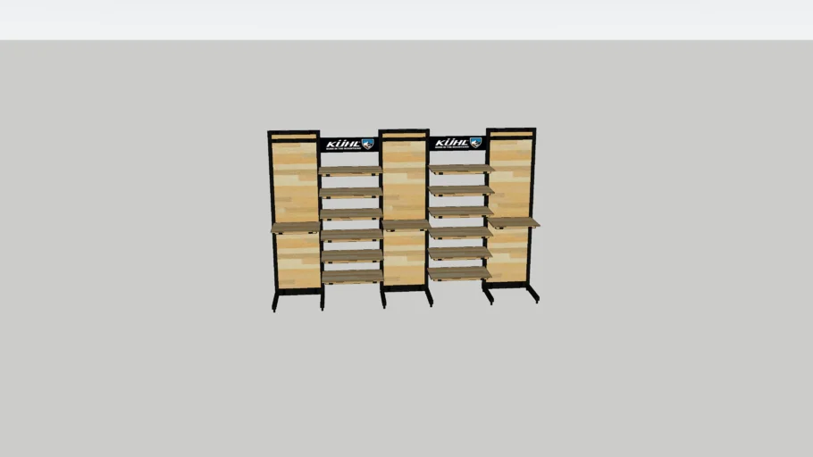 Sun and Ski Sports Kuhl 28in Wall Display 3 Pannel Option B | 3D Warehouse