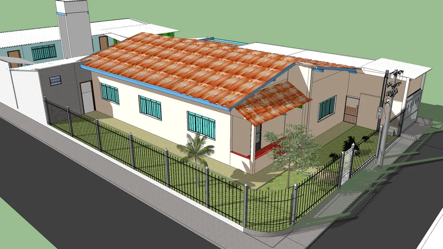 Casa Anos 80 Simples Antiga