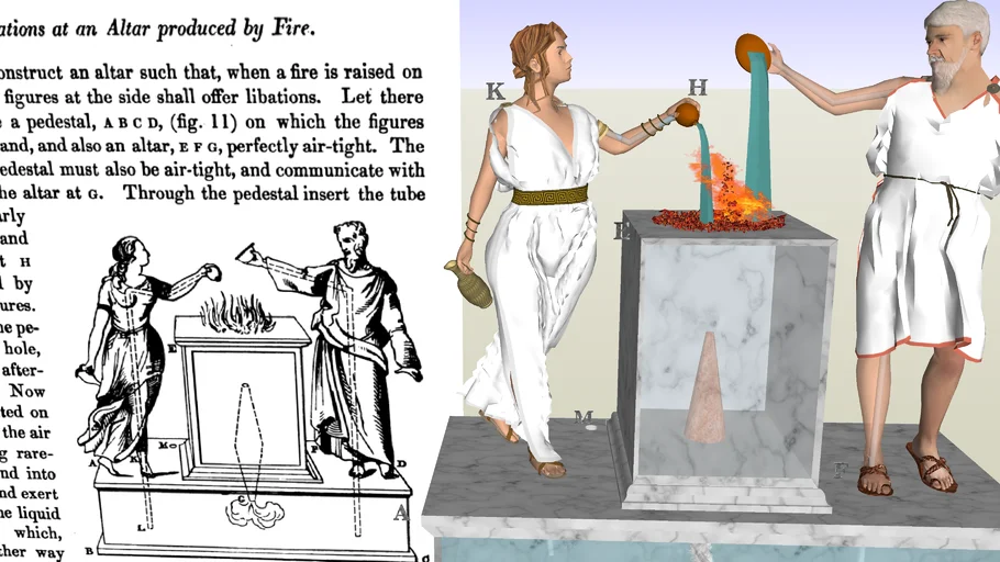 Libations at an Altar produced by Fire