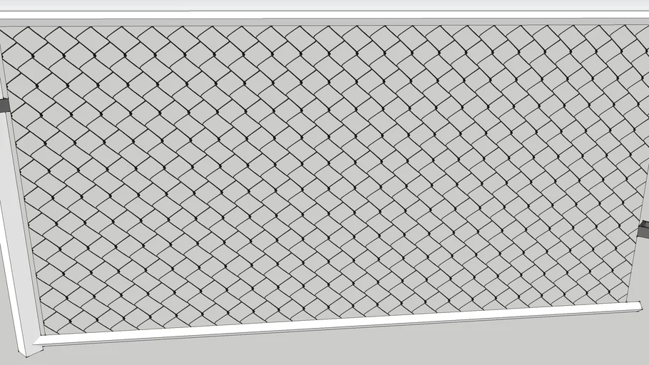 Low polygon chain link fence
