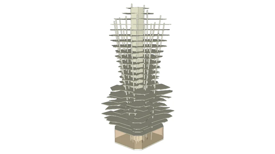 Bamboo / Lambs Ear Inspired Tower