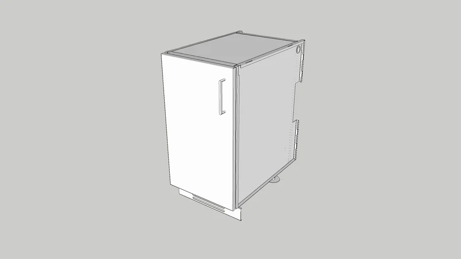 HR Outdoor kitchen PURE 18" Tank Cabinet 1 door (Left Hinges)