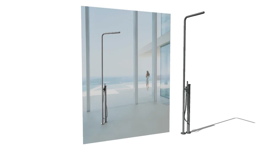 Free-standing shower with hand shower - Vola FS3 