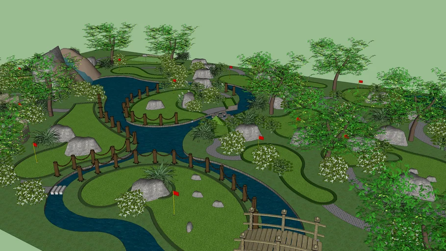 Landscaped Mini Golf | 3D Warehouse