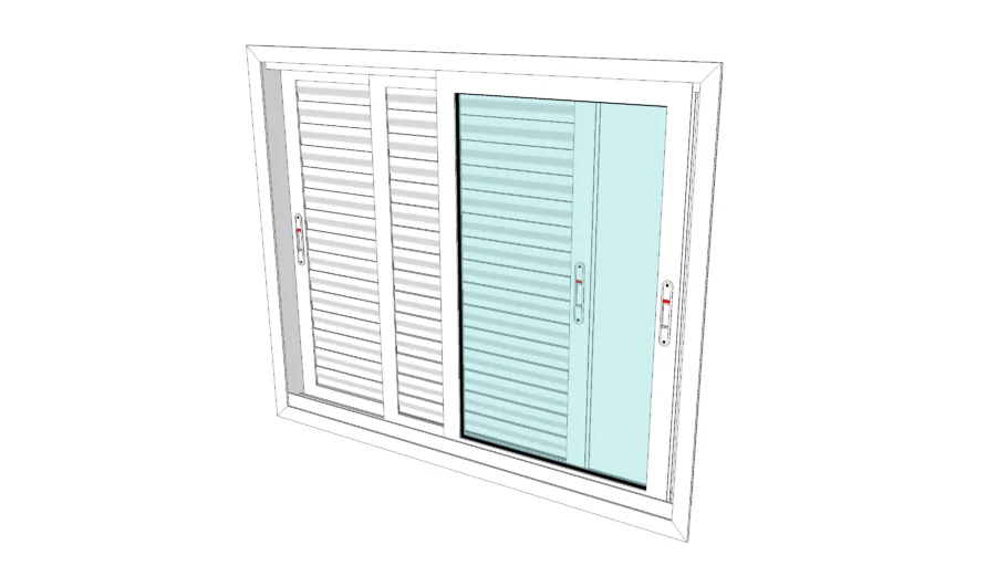 Janela Veneziana  3 folhas 1,00m x 1,20m