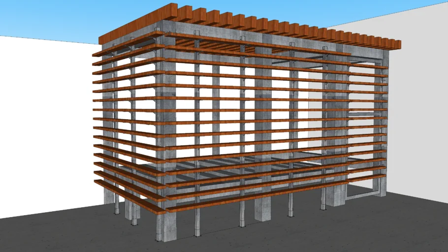 estructura metalica con cercha metalica