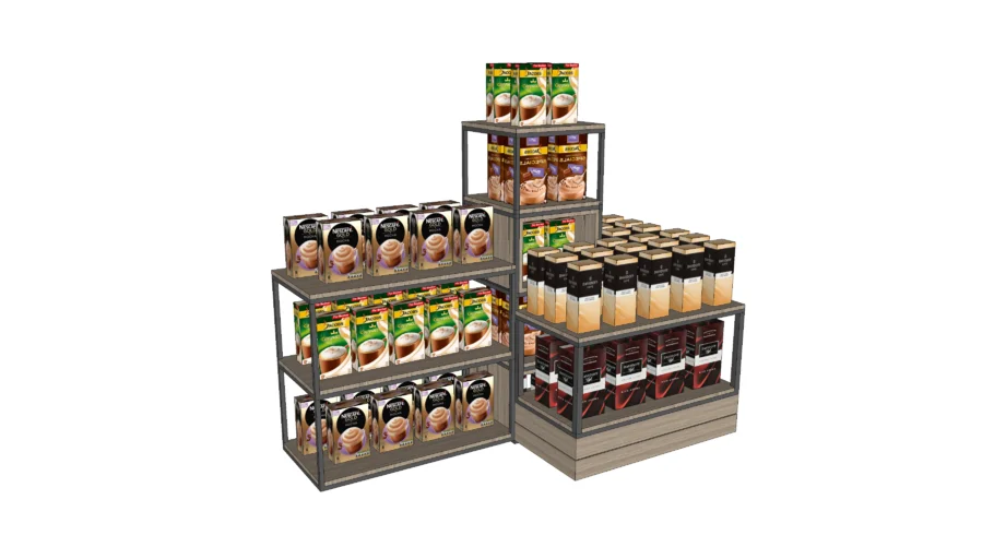 Industrial supermarket shelf