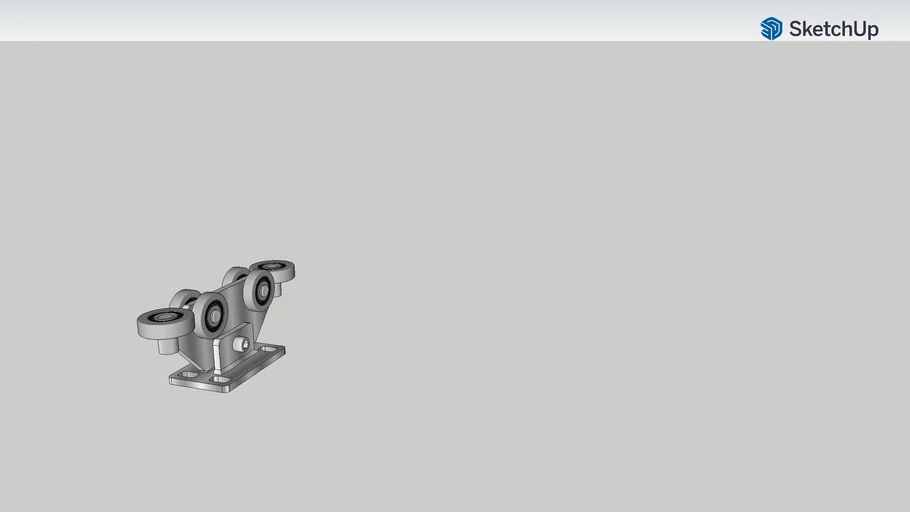 Kano G65_6_O - Cantilever sliding gate support roller with oval hole