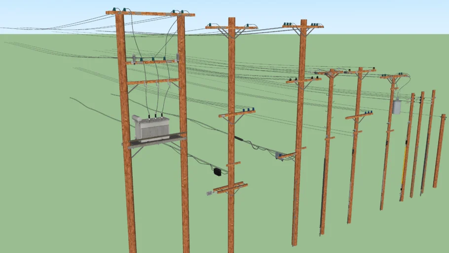 Utility pole set 5