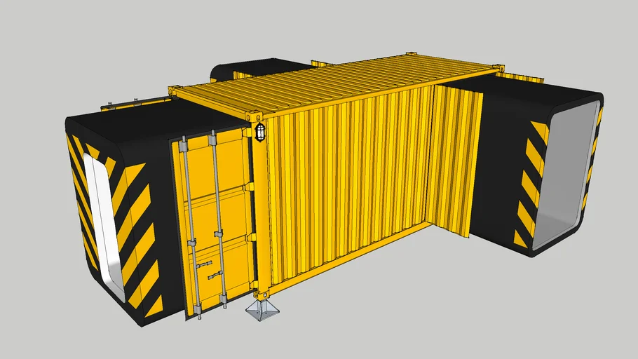LabZero minimum mobile module made of shipping container | 3D Warehouse