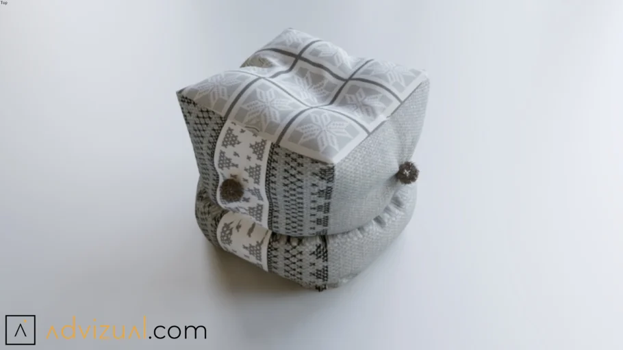 Scandinavian Puff (V-Ray Ready)
