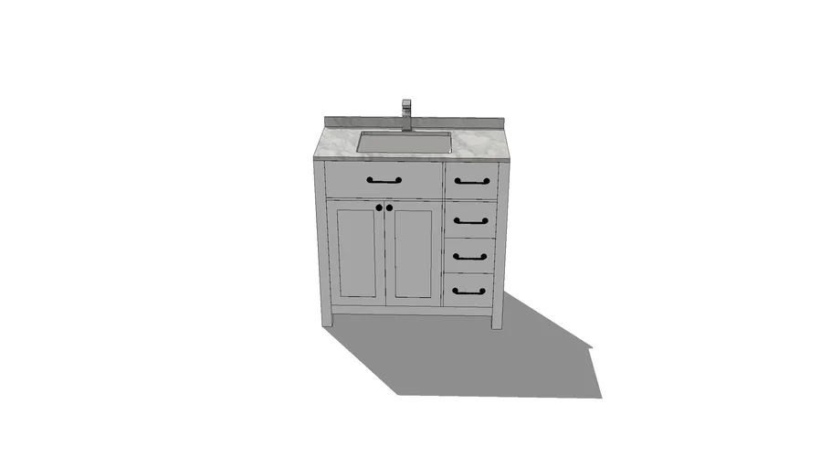 Basin with cabinet