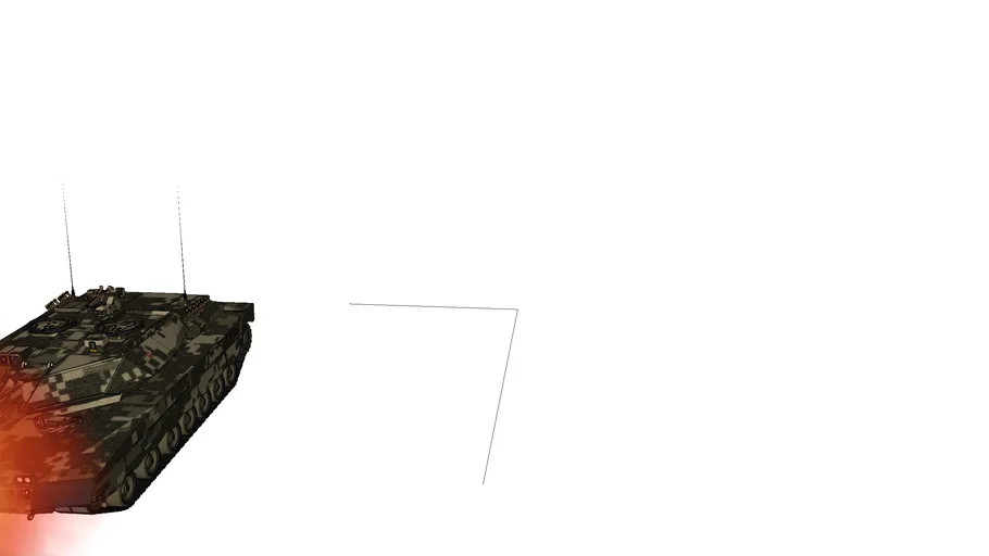 Tank Firing a Projectile