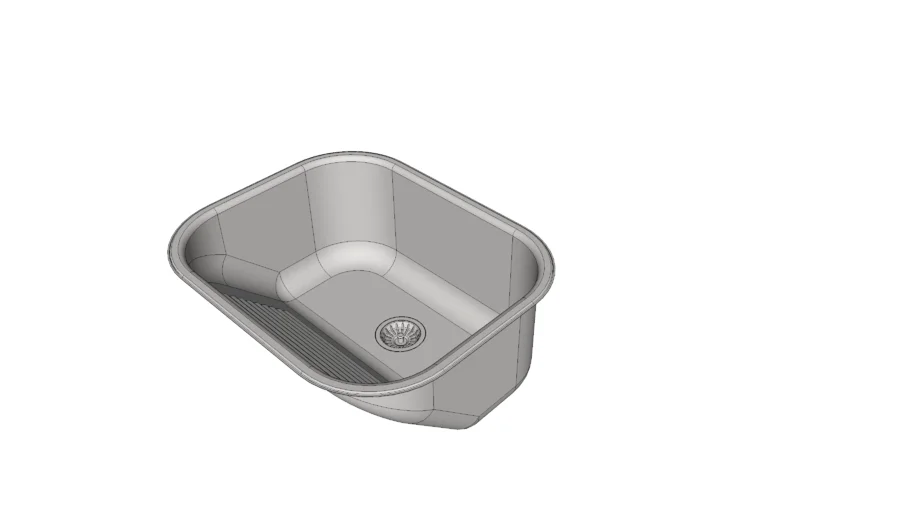 Tanque de Encaixe Tramontina Hera 34 L em Aço Inox Escovado 50x40 cm